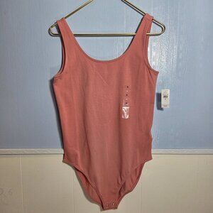 Gap Medium Pink Scoop Neck Sleeveless Lightweight Body Suit NWT